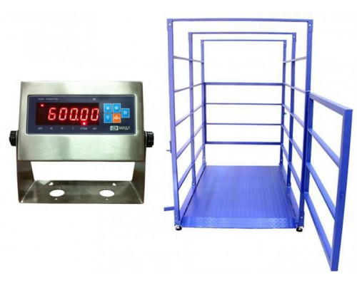 Весы для взвешивания животных МИДЛ МП 1000 ВЕДА Ф-1 (200/500; 2000х1200) "Живой вес" 12С